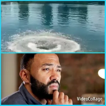 Water Whirlpool and Thoughtful Person