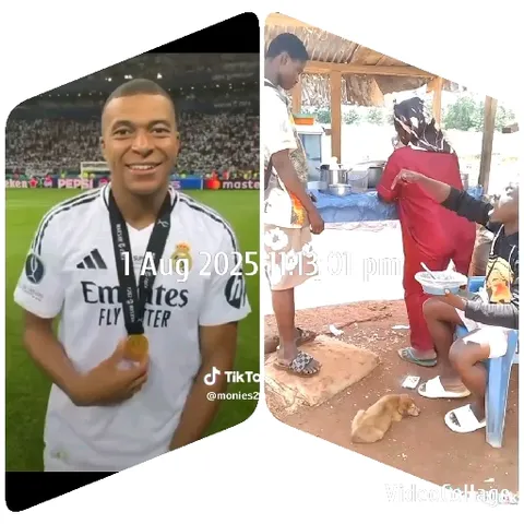 Athlete with Medal and Food Stand Scene