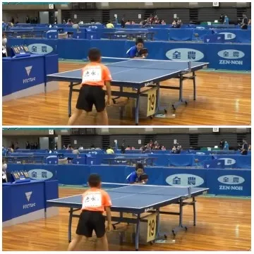 Table Tennis Match in Sports Hall