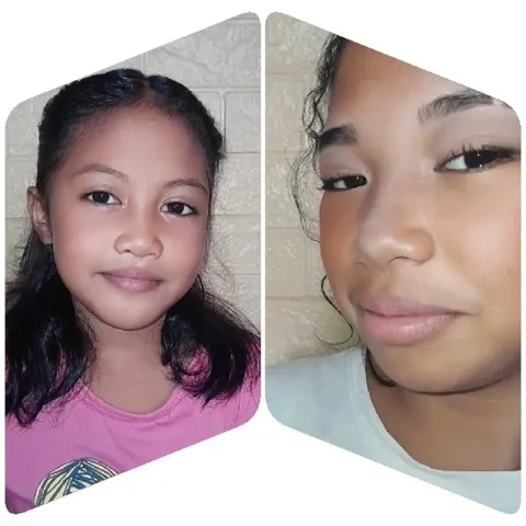 Two Young Girls in Close-Up
