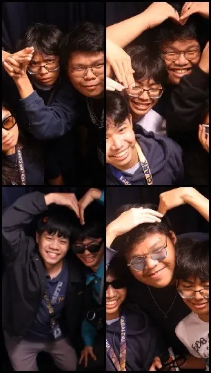 Group of Friends Making Heart Shapes