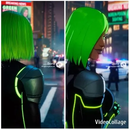 Futuristic Character in Urban Setting