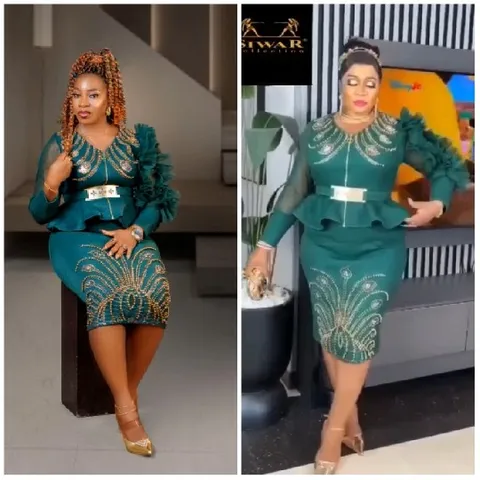 Women in Matching Green Outfits