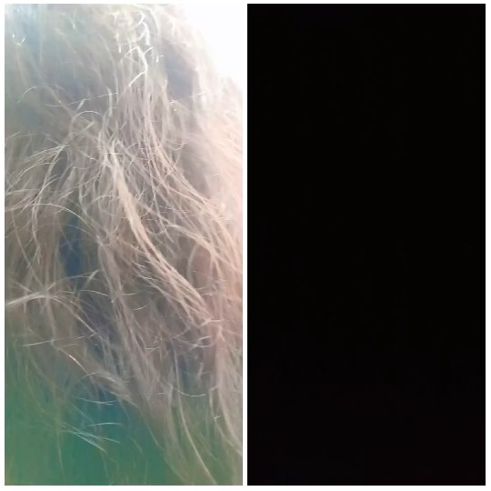 Close-Up of Hair in Shadows