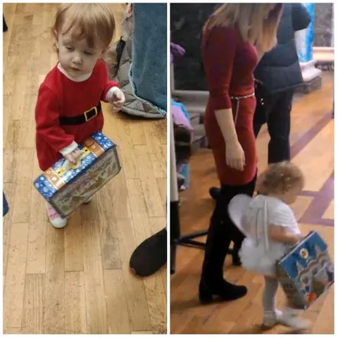 Children with Colorful Boxes