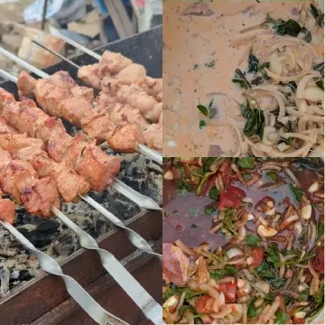 Food Preparations with Grilled Meat and More
