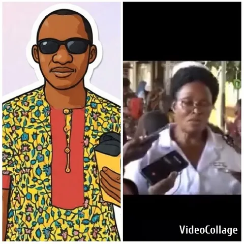 Cartoon and Woman Speaking