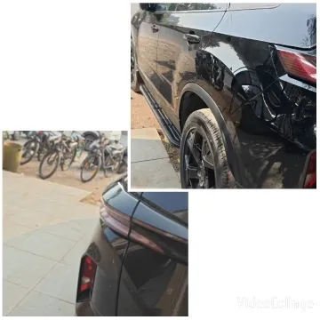 Black Car with Background Reflections