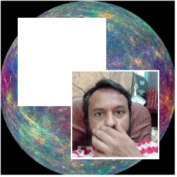 Sitting with Celestial Background
