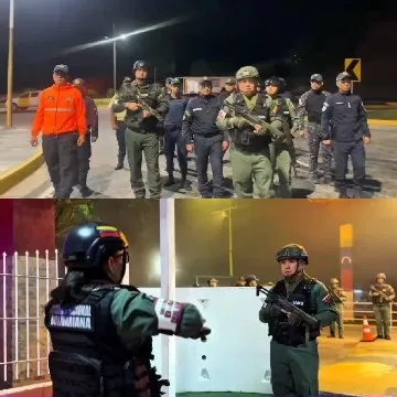 Uniformed Officers on Night Patrol