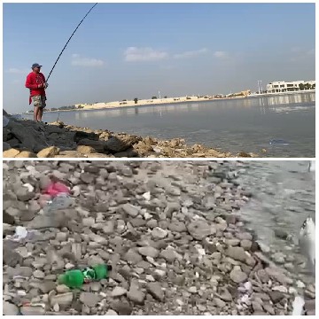 Fishing on Rocky Shoreline