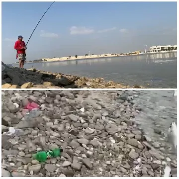 Fishing on Rocky Shoreline