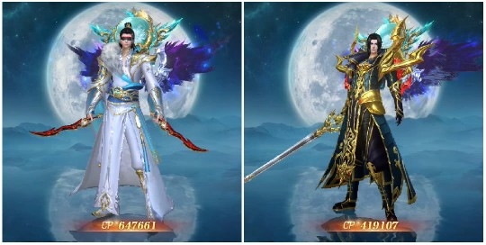 Video Game Characters with Glowing Wings