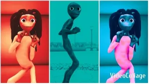 Cartoon Characters in Colorful Panels