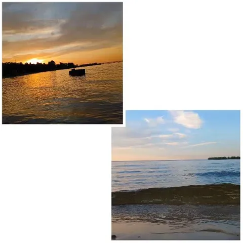Sunset Over Water and Calm Reflections