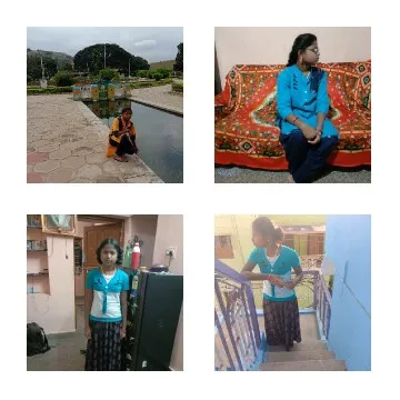 Four Photos of People Outdoors