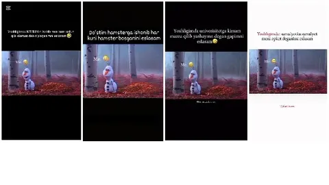 Humorous Snowman Animation Frames
