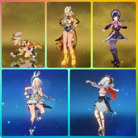 Animated Characters in Colorful Outfits
