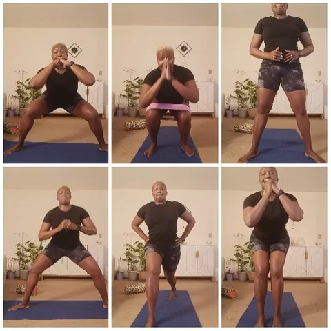 Indoor Fitness Exercises on Yoga Mat