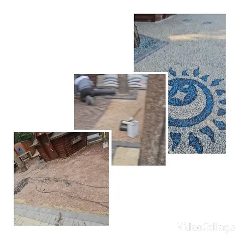 Decorative Path to Construction Scene