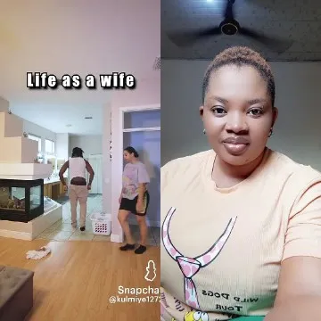 Laundry Basket and Smiling Woman