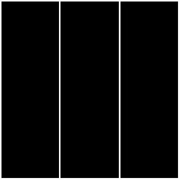 Three Vertical Black Rectangles