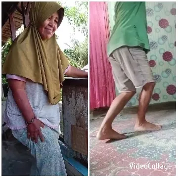 Older Woman and Person on Carpet