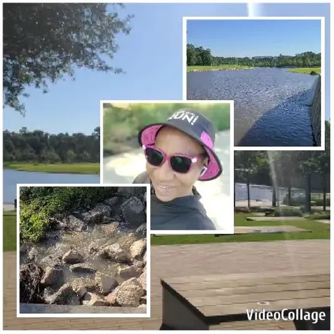 Smiling Person Outdoors by the Water