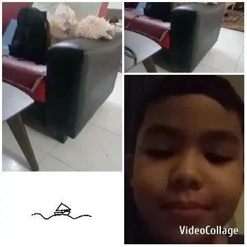 Cluttered Sofa with Child's Curiosity