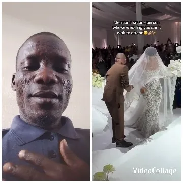 Wedding Scene with Groom and Bride