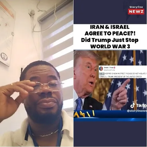 Neutral Expression With News Graphic