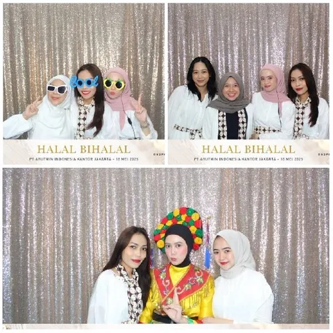 Group Posing at Glittery Celebratory Event