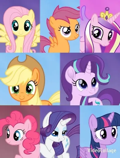 Colorful Cartoon Ponies Collection