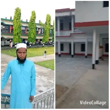 Person by Fence and Building