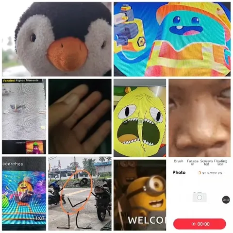 Plush Penguin Among Colorful Characters