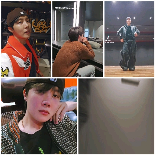 Person in Four Different Settings