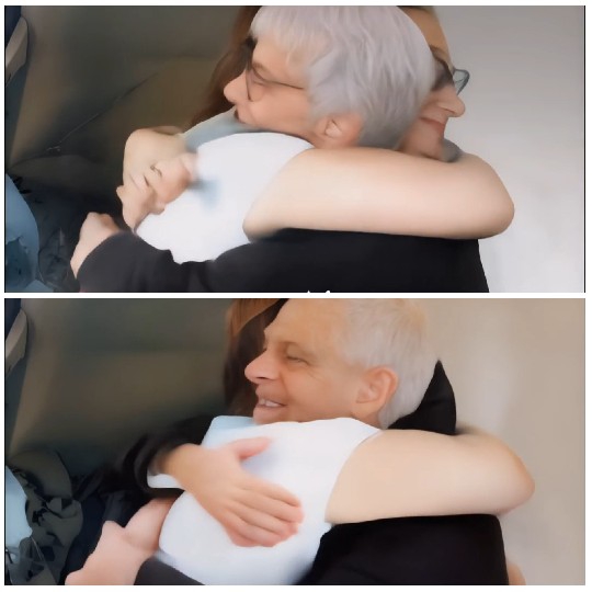 Elderly Embrace with Affection