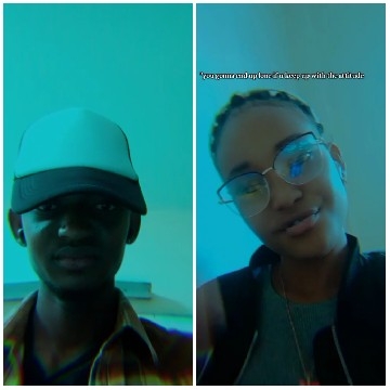Split-Screen of Two People