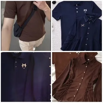 Brown And Navy Shirt Display