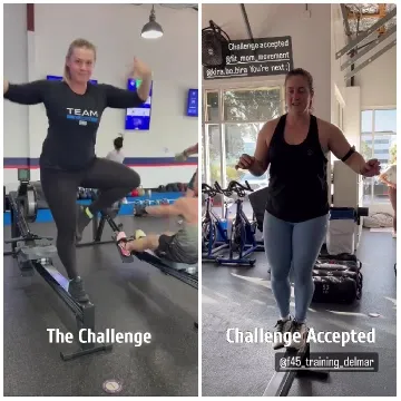Fitness Challenge Inside a Gym