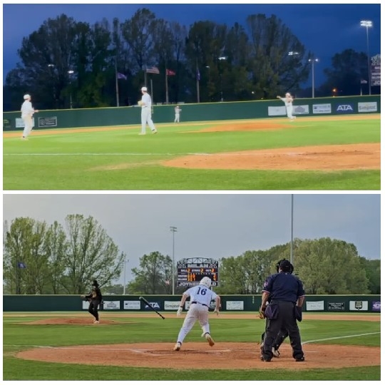 Baseball Game at Dusk and Daylight