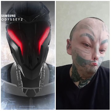 Robotic Helmet and Modified Face
