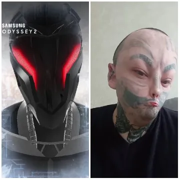 Robotic Helmet and Modified Face