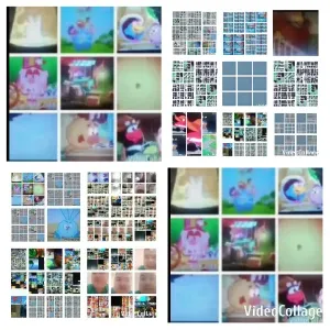 Cartoon Characters in Colorful Grid