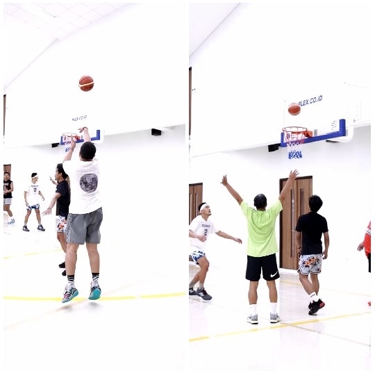 Indoor Basketball Action