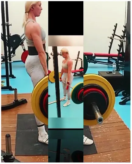 Preparing to Lift Barbell in Gym