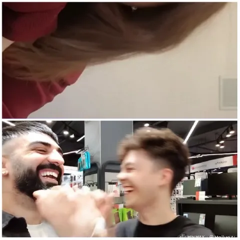 Person Bending and Happy Store Moment