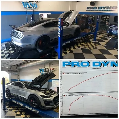 Car on Dyno Testing Machine