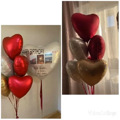 Heart-Shaped Balloons for Birthday Celebration