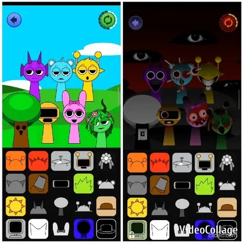 Cartoon Characters with Different Backgrounds